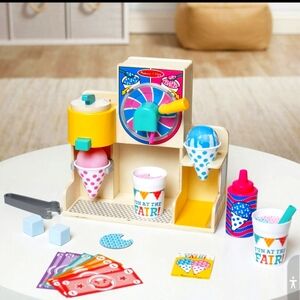 NWT Melissa and Doug Fun at the Fair Snow Cone & Slushie Playset Wooden …